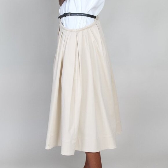 Belted Cutout Skirt in Vanilla Cream - Picture 3 of 7